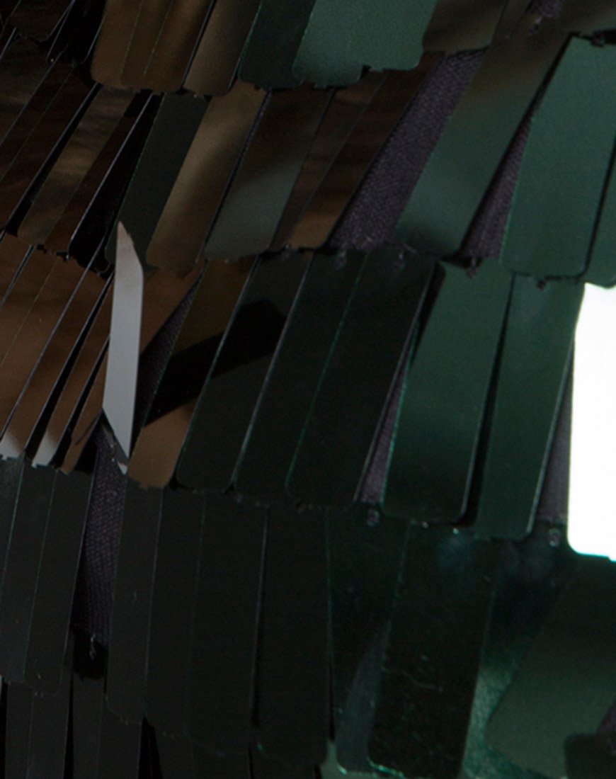 Imagen de Sasha Crop Top de lentejuelas verde bosque