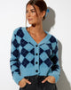 Imagen de Saidi Cardi en azul diamante y azul marino