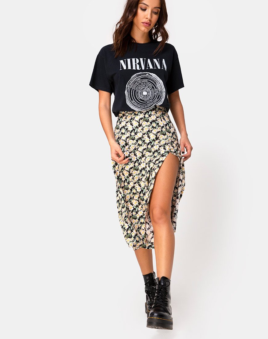 Imagen de Saika Falda Midi en Aster Negro