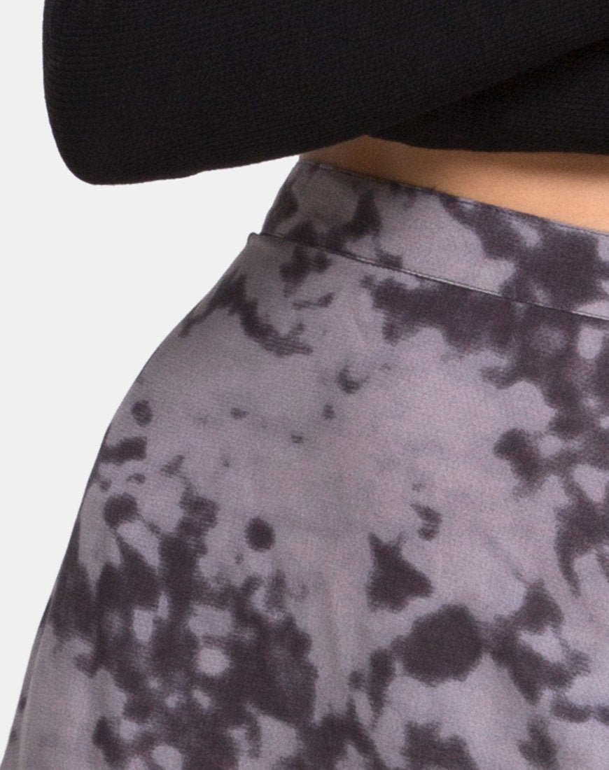 Imagen de Saika Falda Midi en Gris Blanqueado Tie Dye