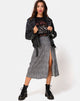 Imagen de la falda Saika Midi en leopardo gris