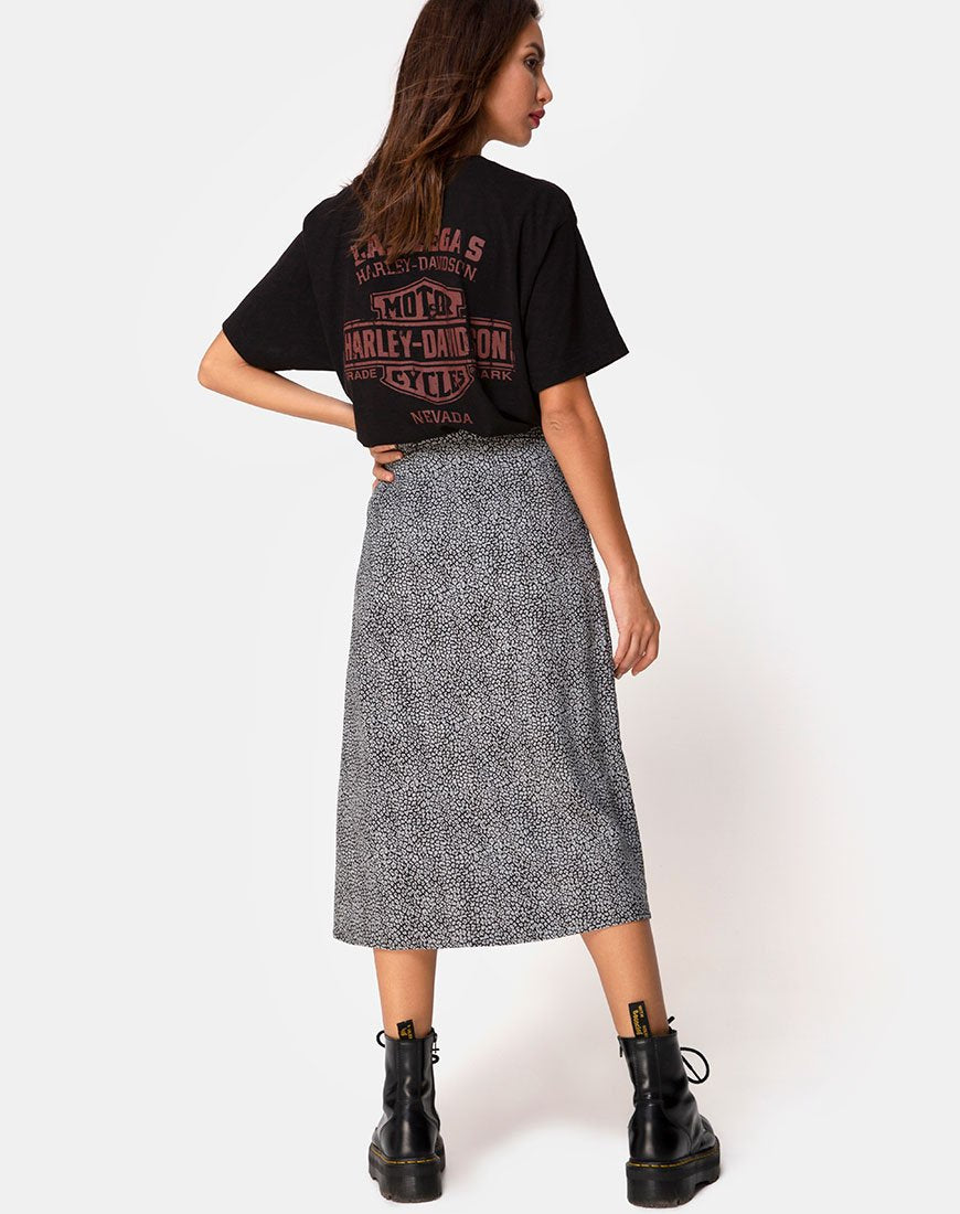 Imagen de la falda Saika Midi en leopardo gris