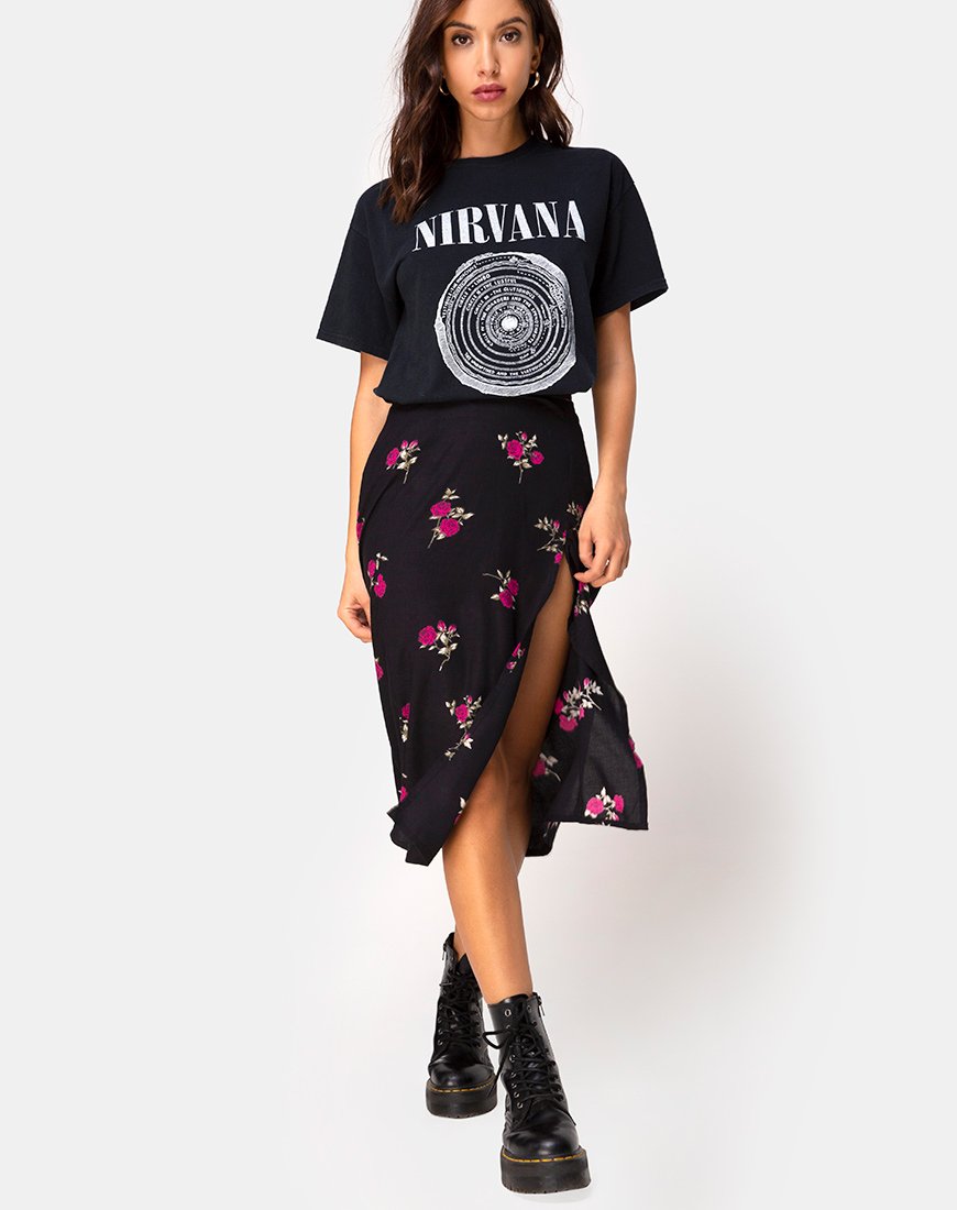 Falda Saika en rosa grunge