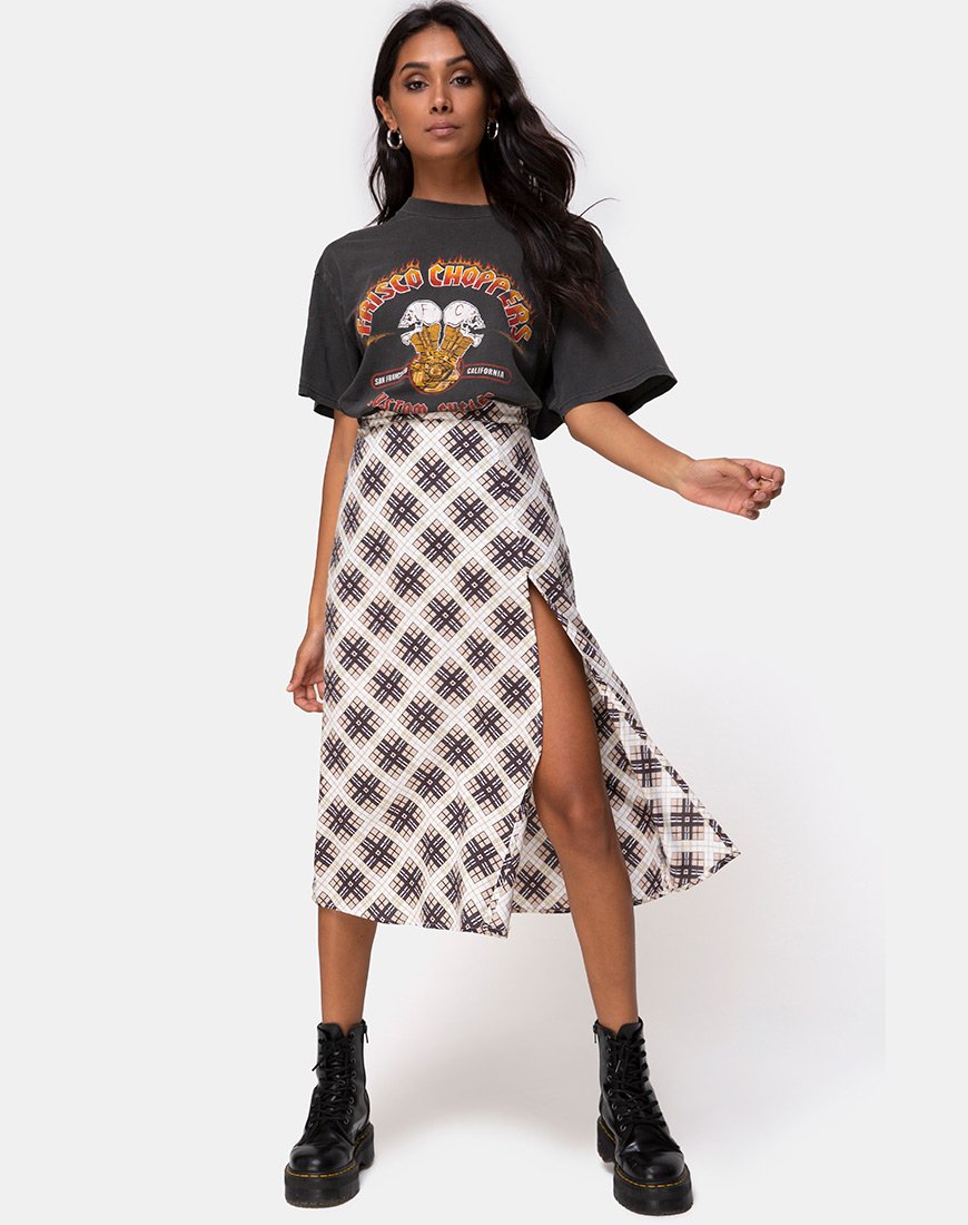 Imagen de Saika Falda Midi en Kate Check