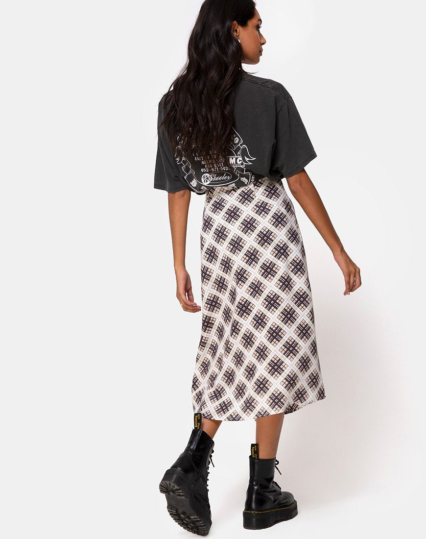 Imagen de Saika Falda Midi en Kate Check