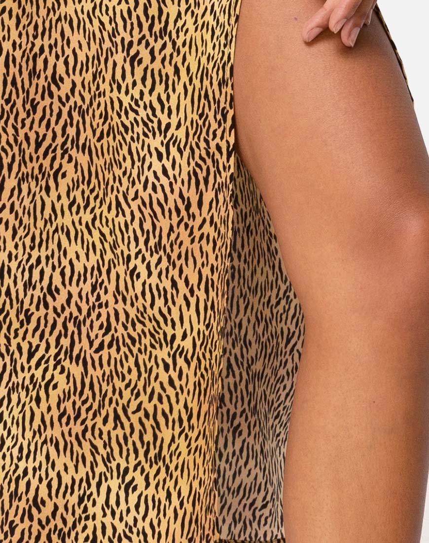 Imagen de Saika Falda Midi en Mini Tigre Marrón