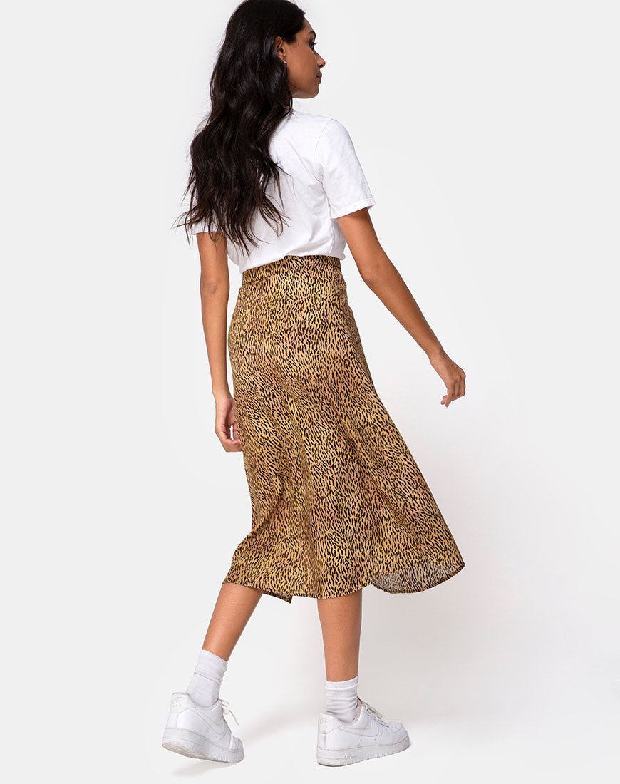 Imagen de Saika Falda Midi en Mini Tigre Marrón
