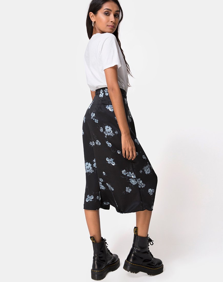 Imagen de Saika Falda Midi en Mono Flor Negra