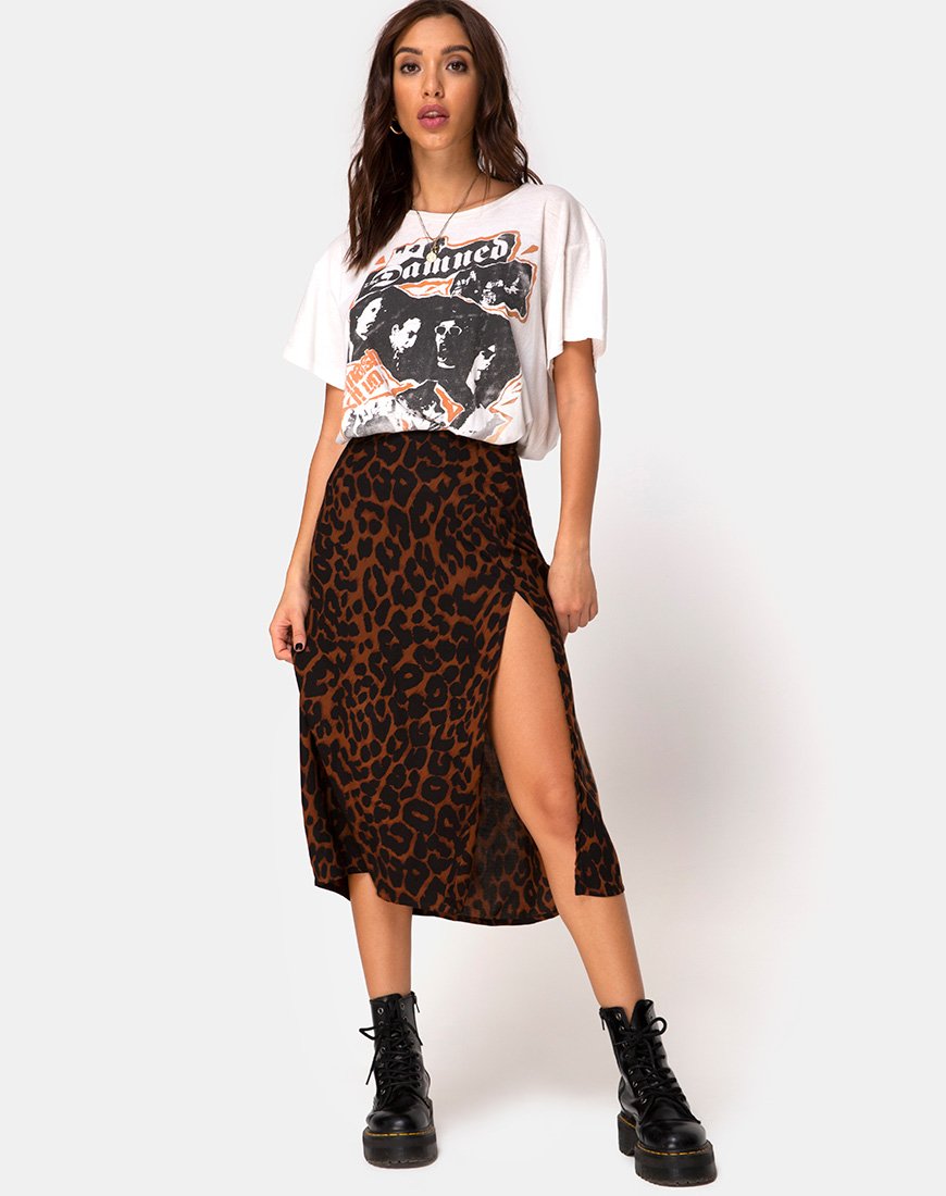 Falda Saika en Jaguar Oversize Marrón