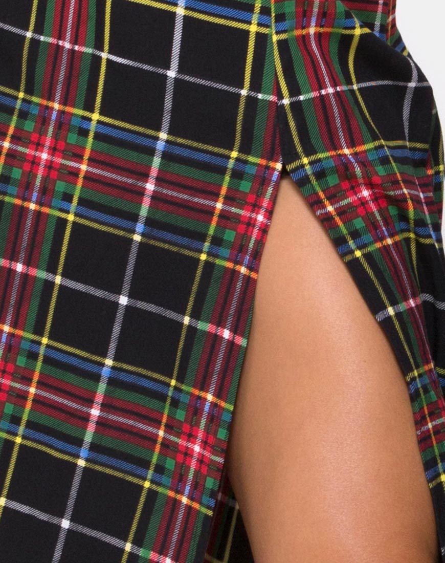 Imagen de Saika Falda a cuadros Rojo Verde Amarillo Negro