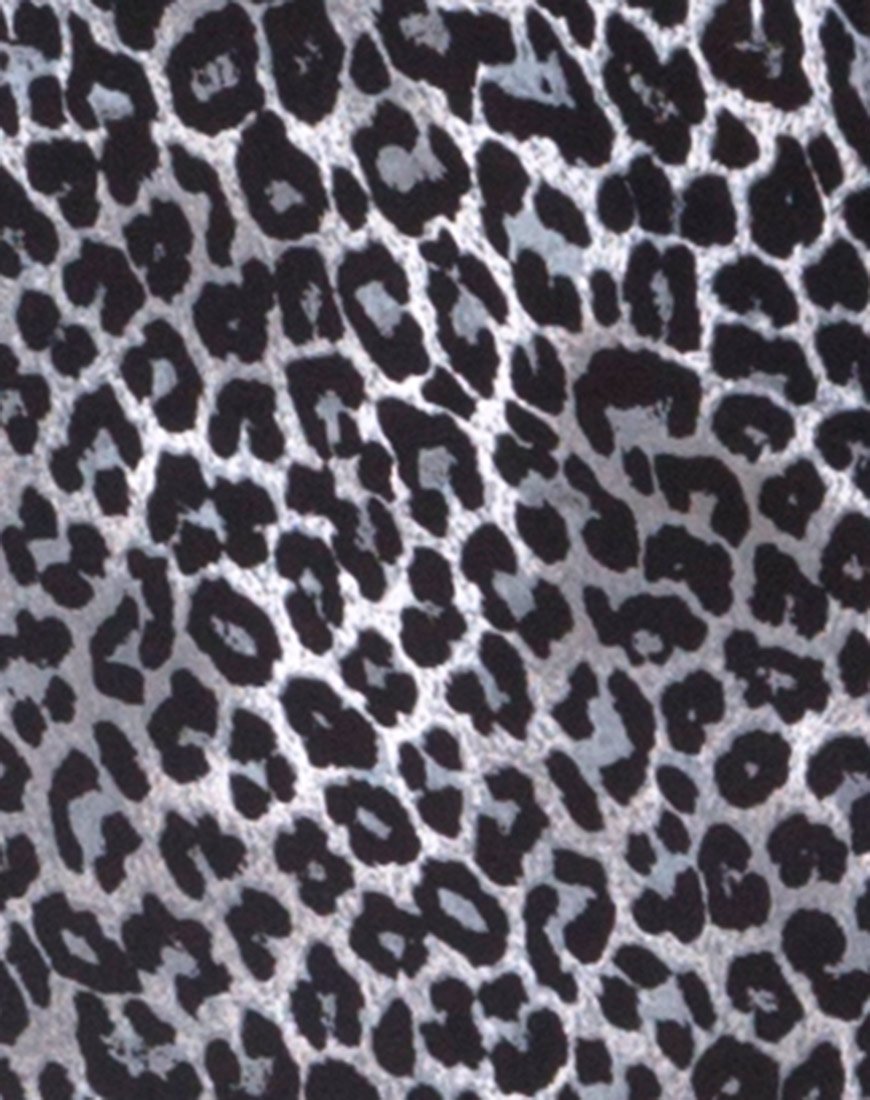Imagen de Saika Falda Midi en Rar Leopardo Gris