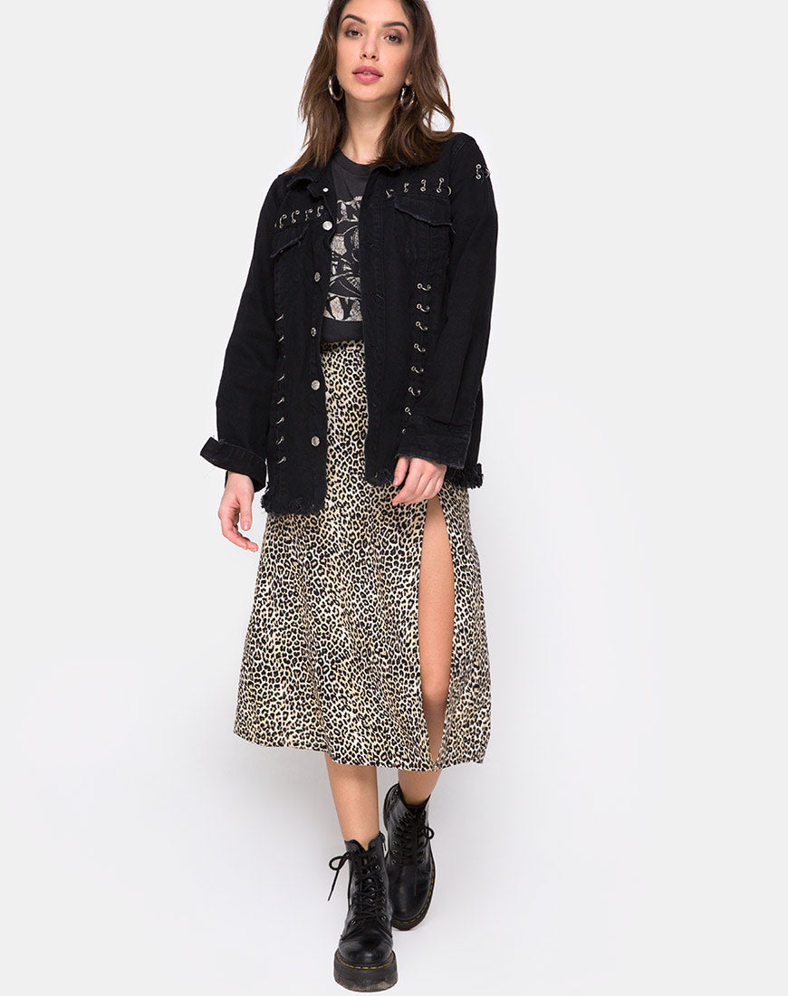 Imagen de Saika Falda Midi en Rar Leopardo Marrón