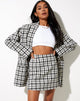 Imagen de Saken Blazer a cuadros blancos y negros