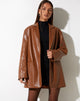 Imagen de MOTEL X IRIS Saken Blazer en PU Chocolate