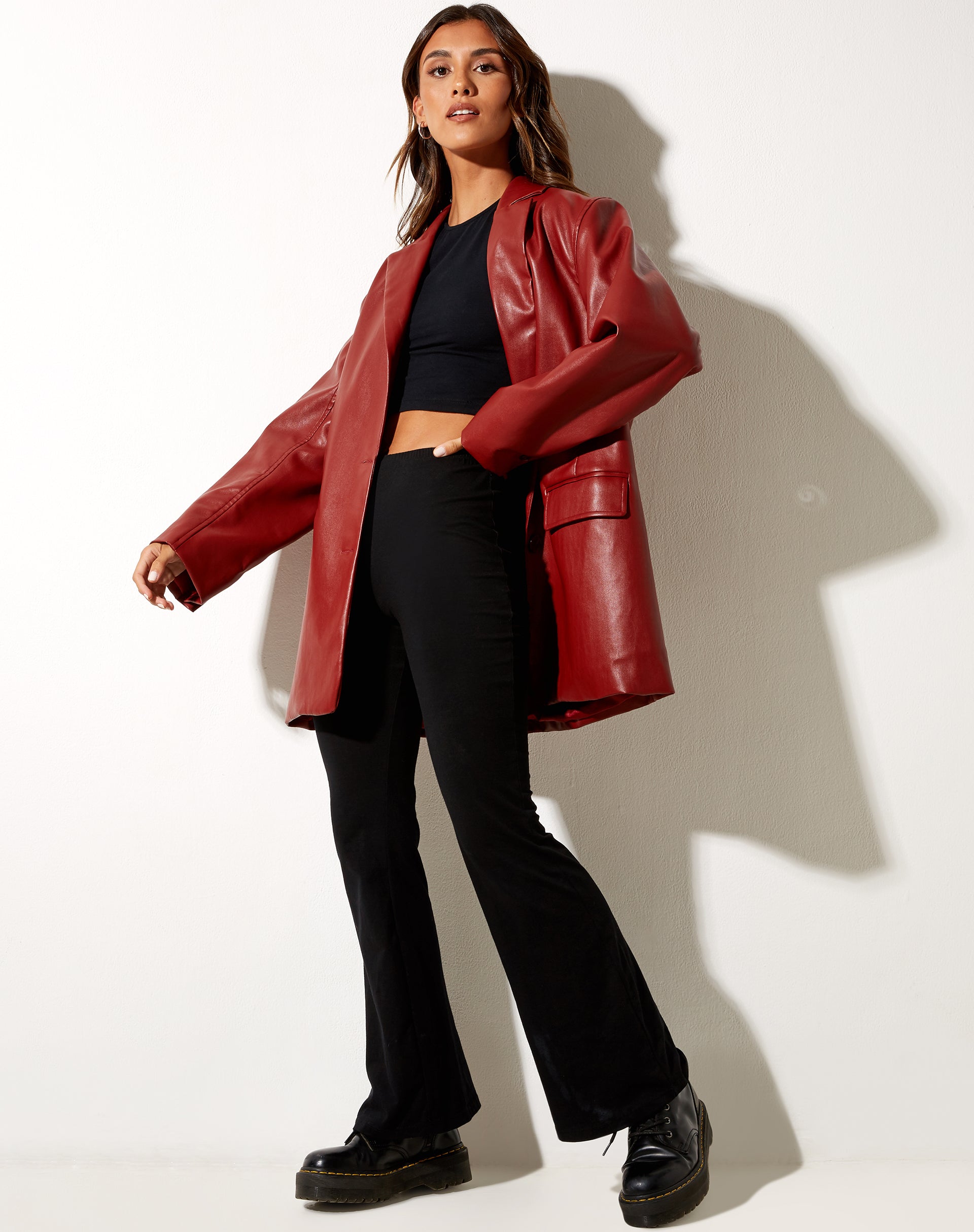 Imagen de Saken Blazer en PU Rojo