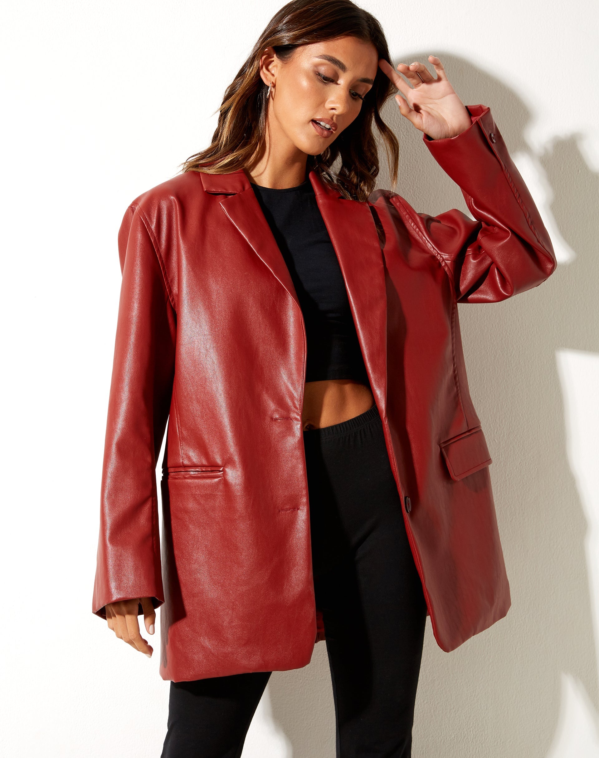 Imagen de Saken Blazer en PU Rojo