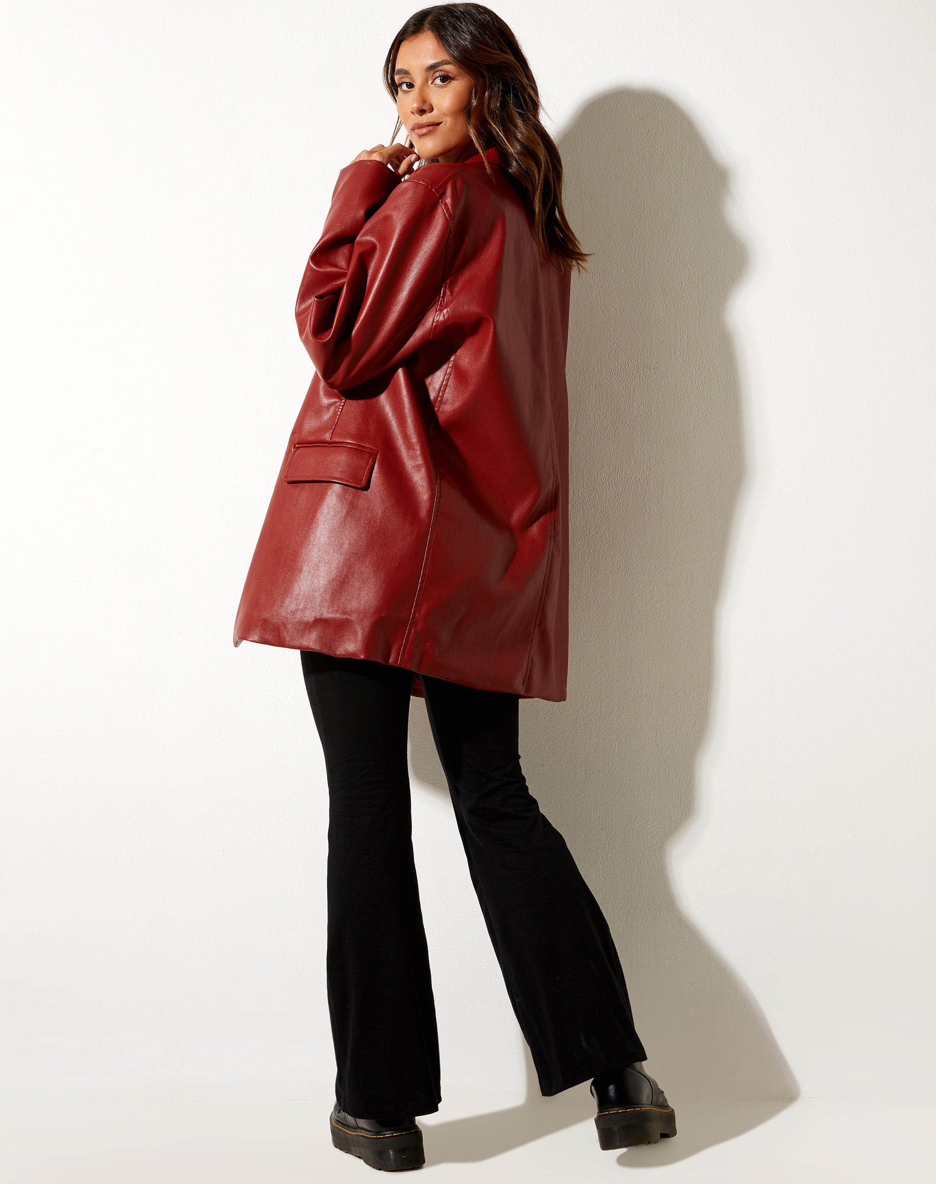 Imagen de Saken Blazer en PU Rojo