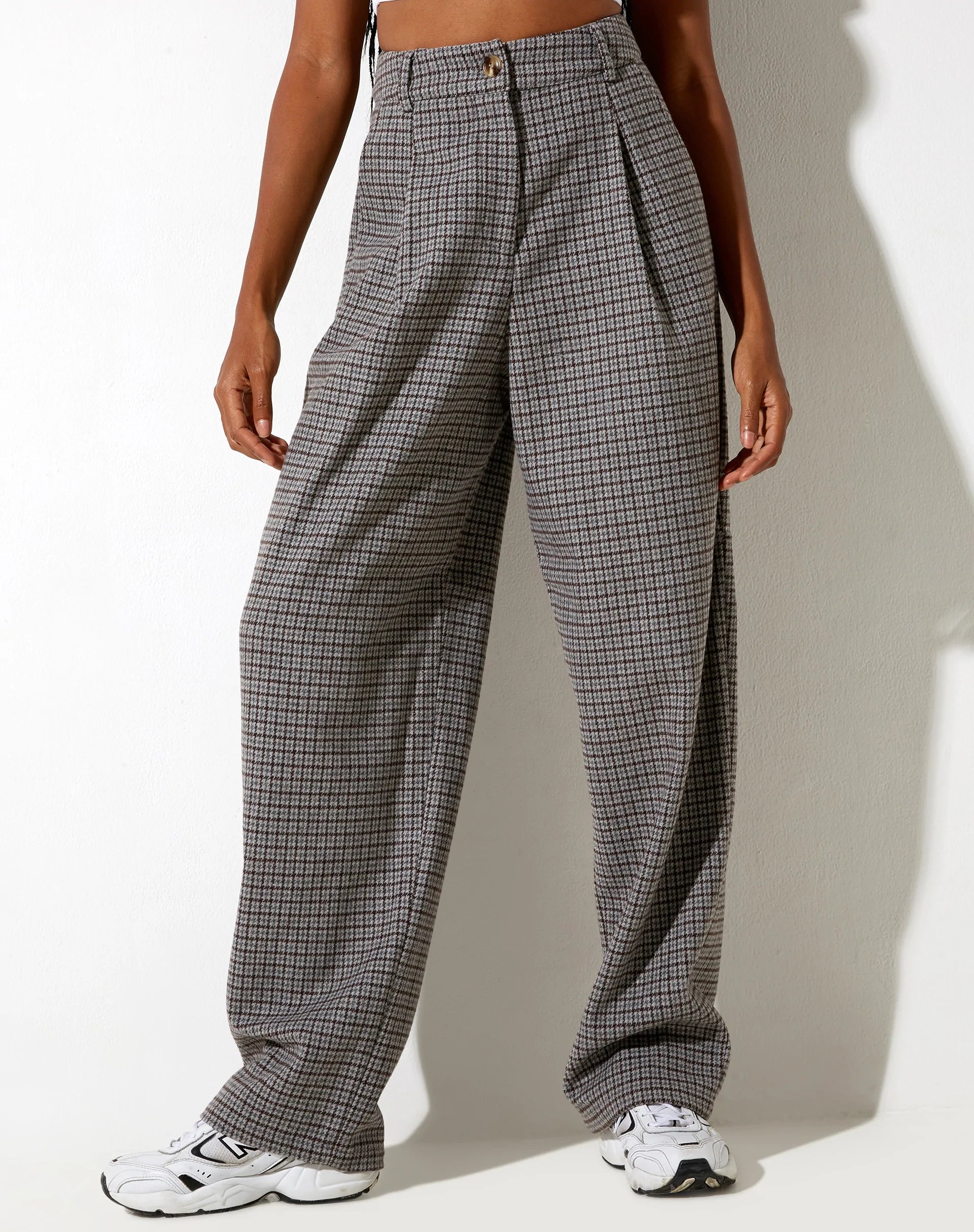 Imagen de Sakila Pantalones de lana Gris y Negro