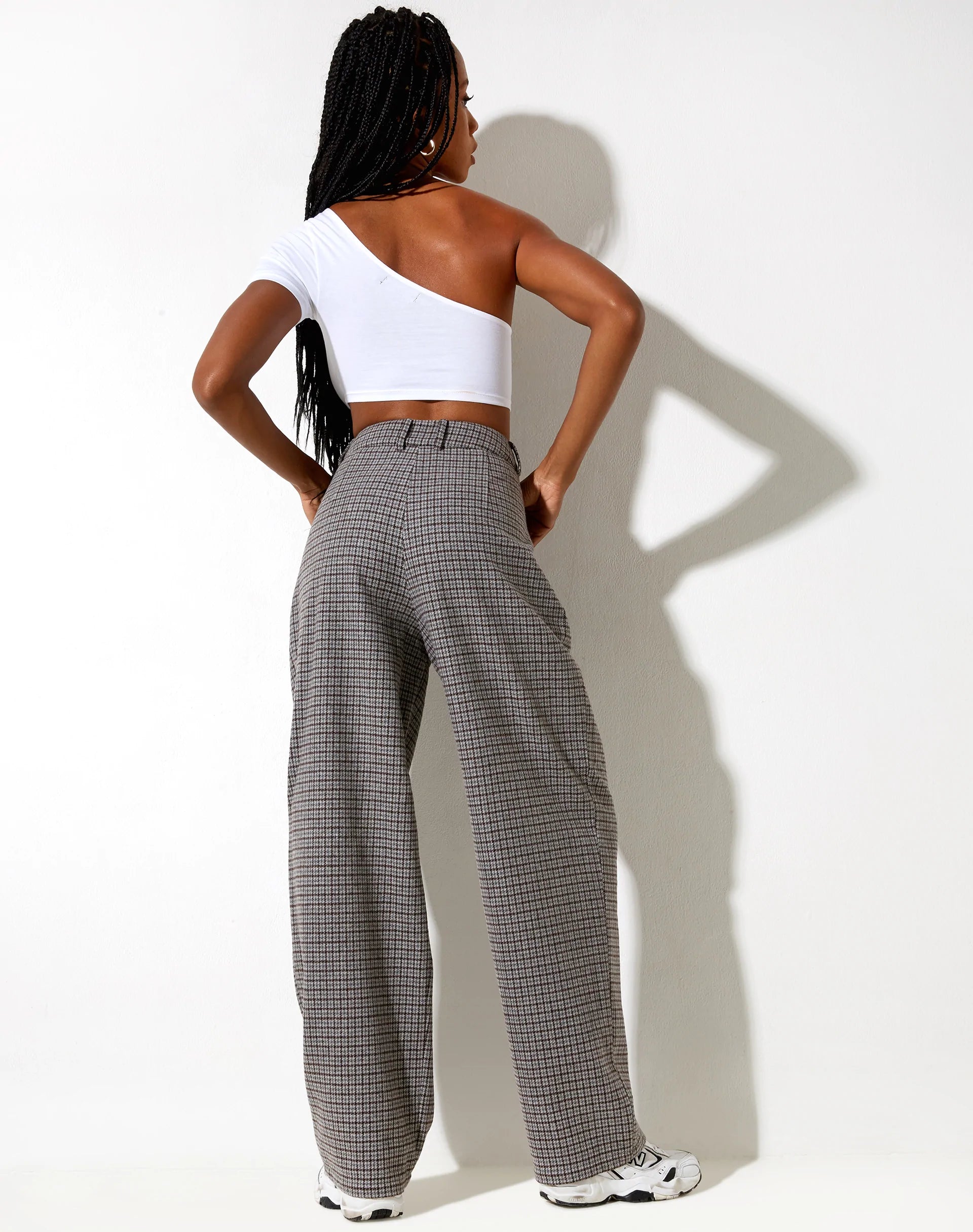 Imagen de Sakila Pantalones de lana Gris y Negro