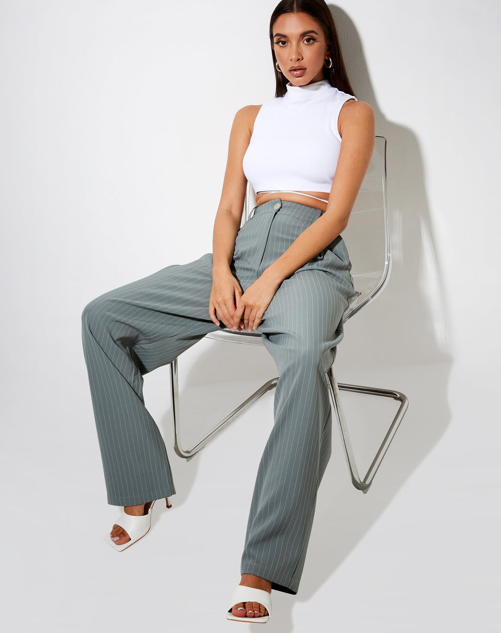Pantalón Sakila de raya diplomática Sage