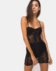Imagen de Sakina Bodycon Dress in Lace Negro