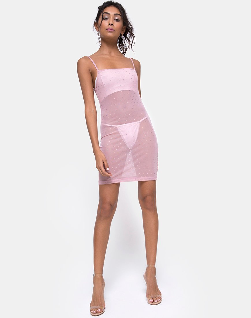 Imagen del Vestido Seleh en Red Cristal Rosa