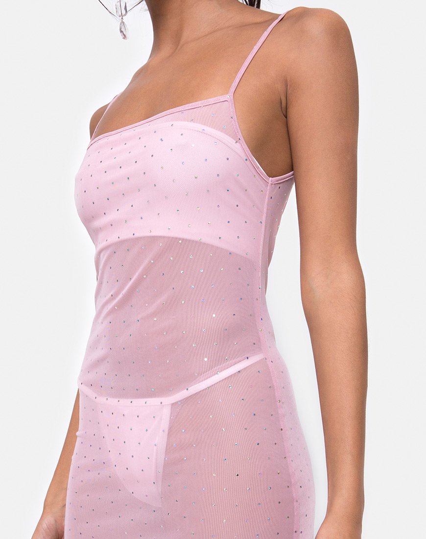 Imagen del Vestido Seleh en Red Cristal Rosa