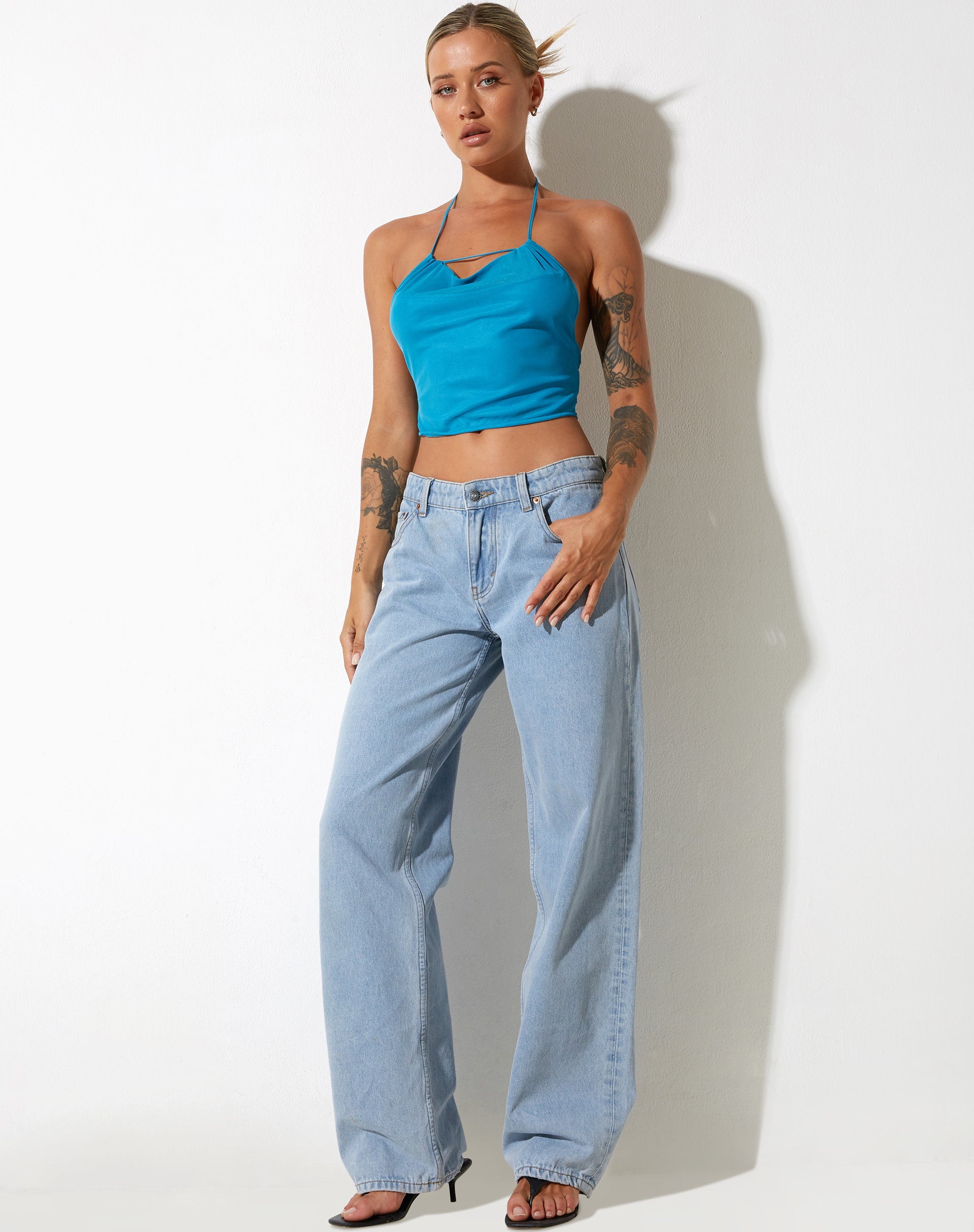imagen de Salet Crop Top en Mesh Turquoise