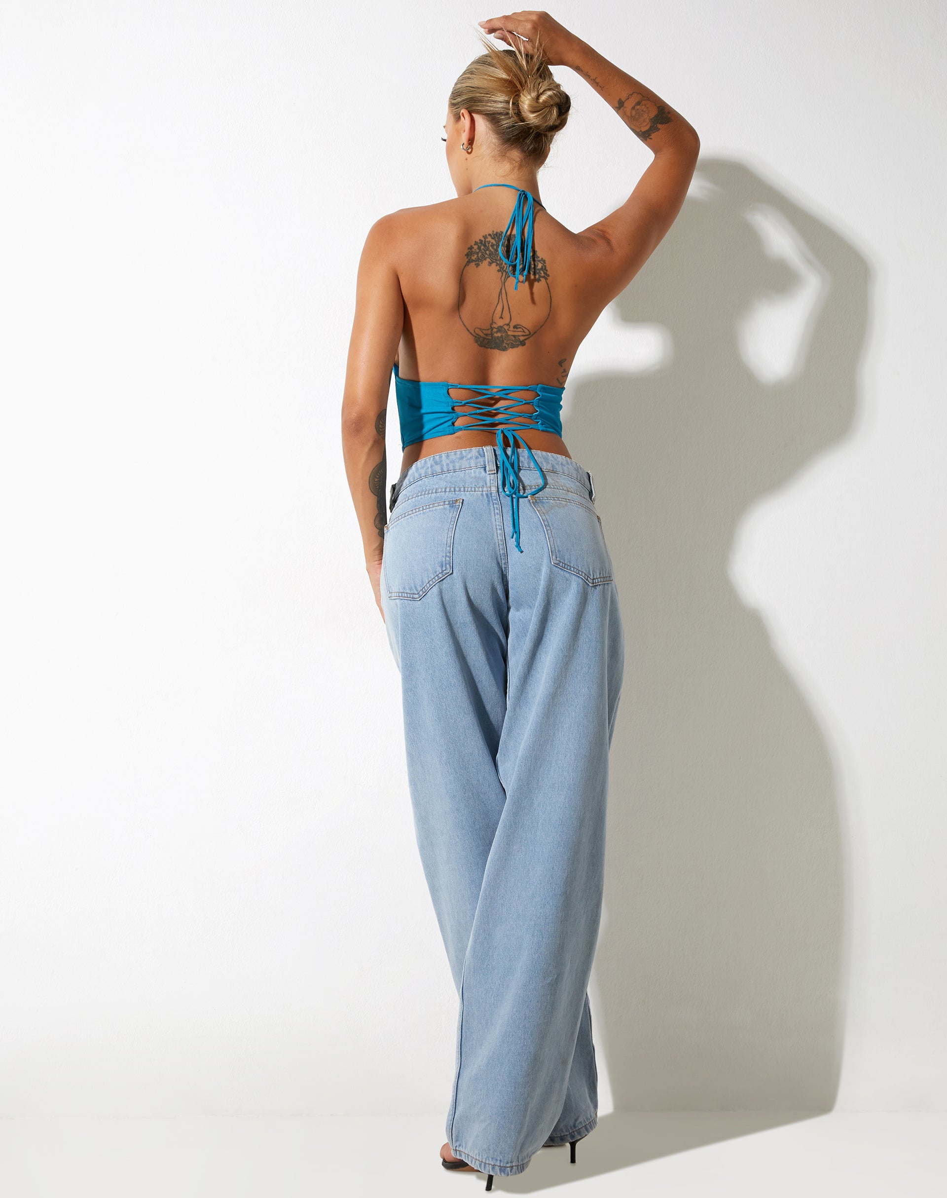imagen de Salet Crop Top en Mesh Turquoise