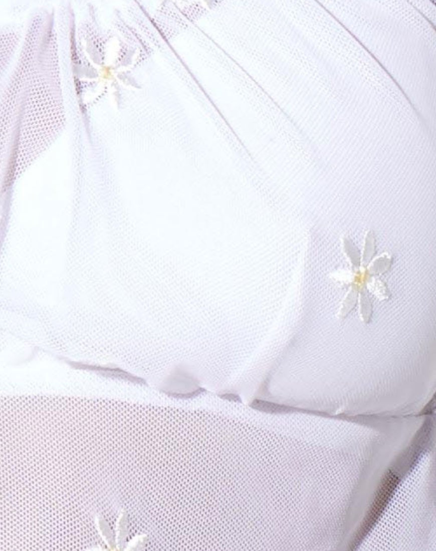 Imagen de Salima Top de manga larga en blanco Daisy Embro White
