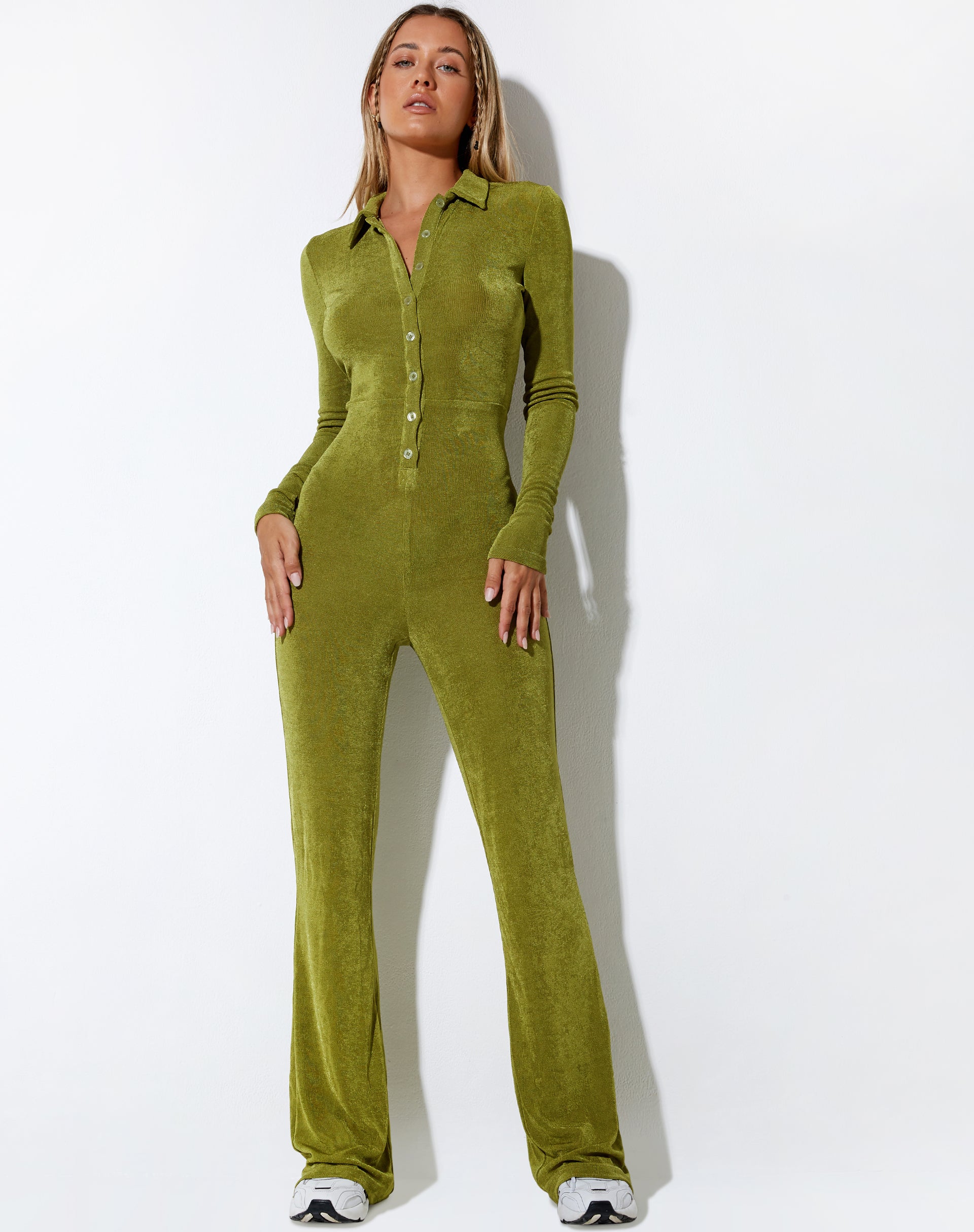 IMAGEN DE Salish Jumpsuit in Crepe Lime