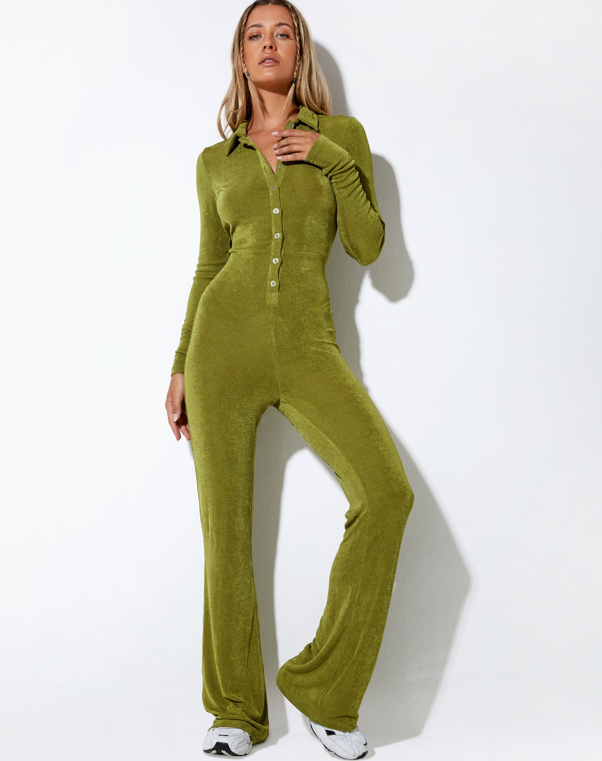 IMAGEN DE Salish Jumpsuit in Crepe Lime