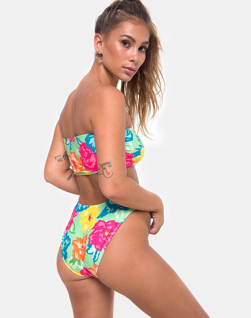 Imagen de la braguita de bikini Samara en Tropicana Floral
