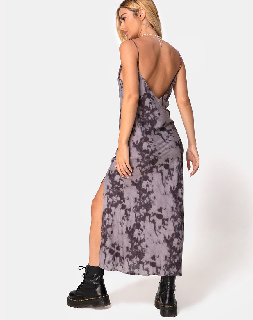 Imagen de Samia Midi Dress in Grey Bleached Tie Dye