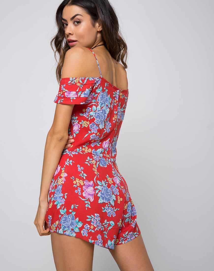 Mono con hombros fríos Samitta en Vintage Fleur