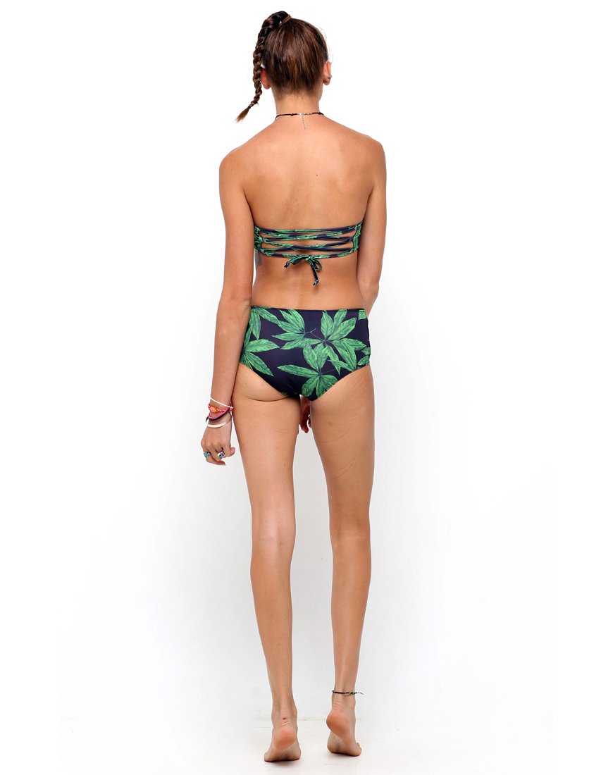 Imagen de Sandrift Braguita de bikini sin tirantes en verde hoja de palmera
