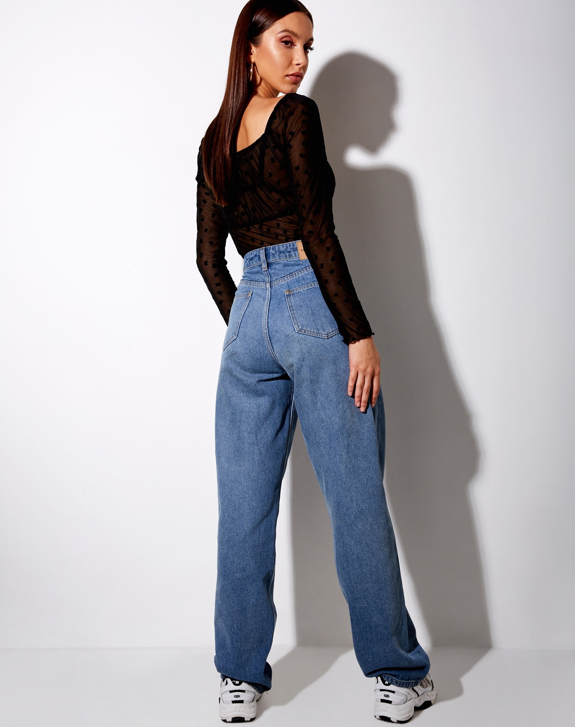 Imagen de Sanila Crop Top en negro Flock Flutterby