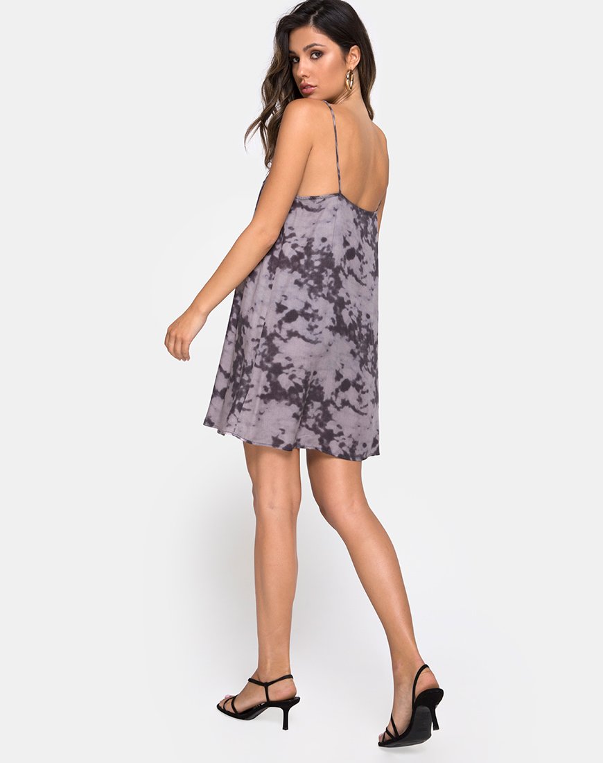 Imagen de Sanna Slip Dress in Bleached Tie Dye Grey