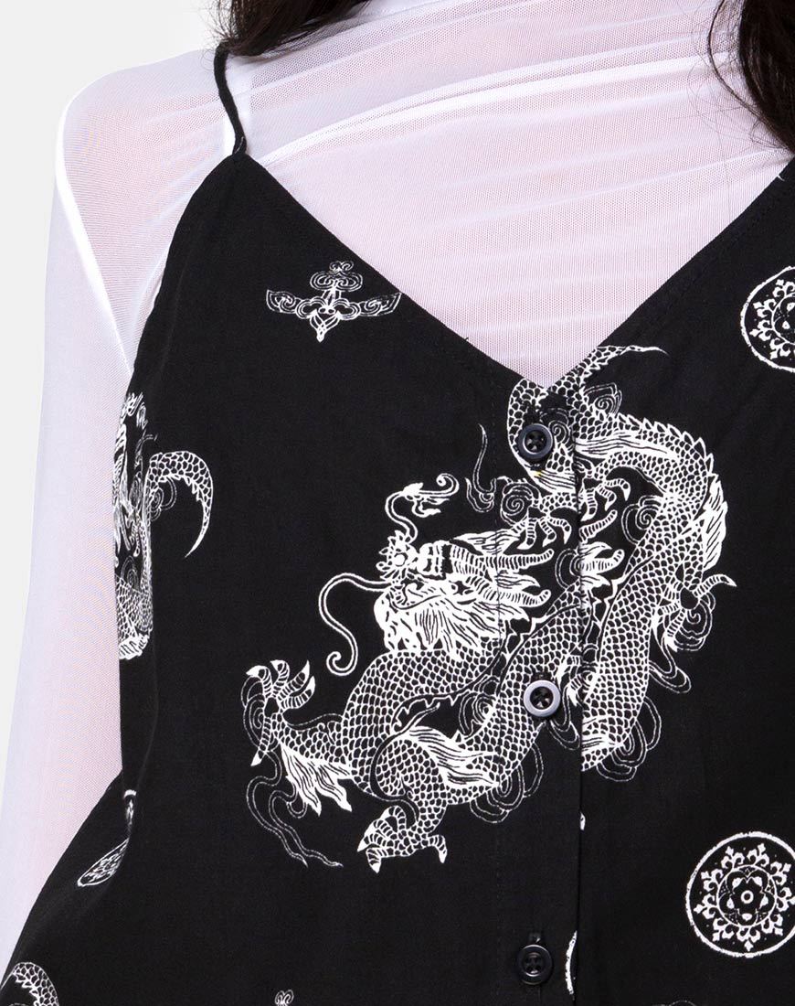 Imagen de Sanna Slip Dress in Dragon Negro