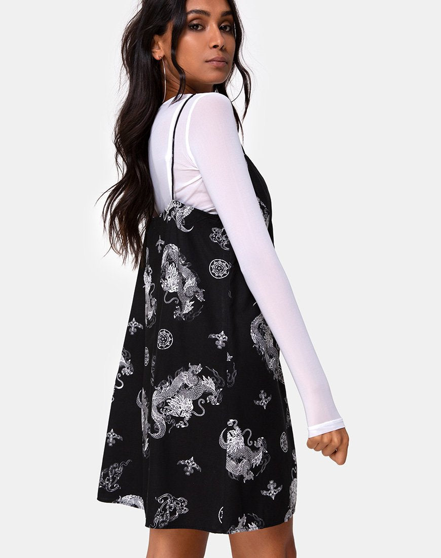 Imagen de Sanna Slip Dress in Dragon Negro