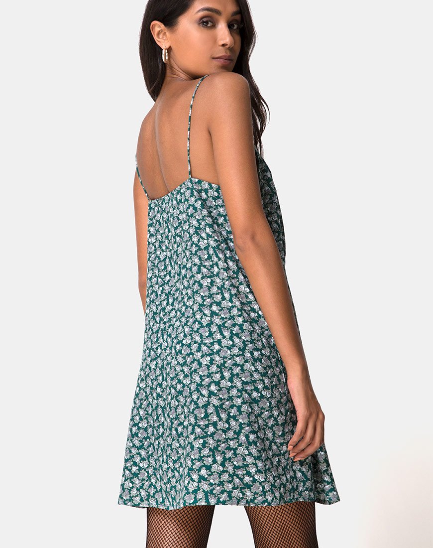 Imagen de Sanna Slip Dress in Floral Bloom Verde