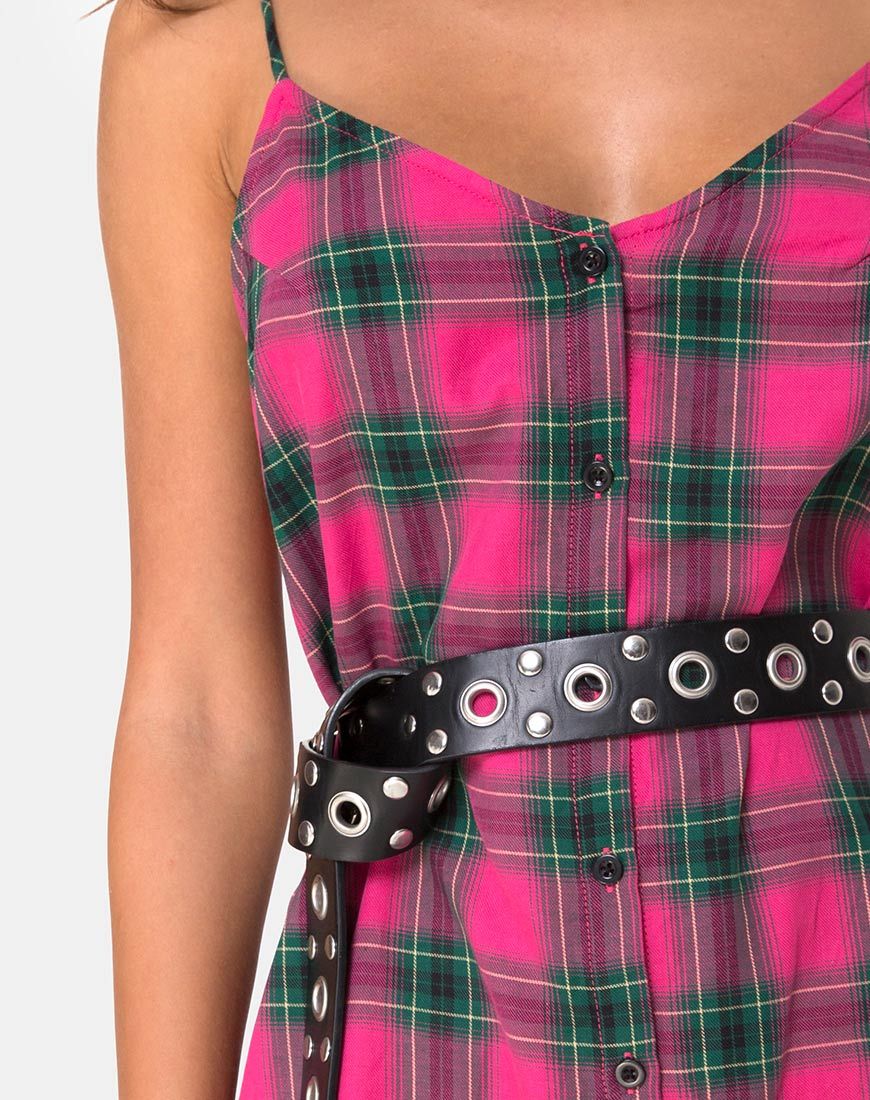 Imagen de Sanna Slip Dress in Pink and Green Check