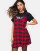 Imagen de Sanna Slip Dress in Plaid Red Black