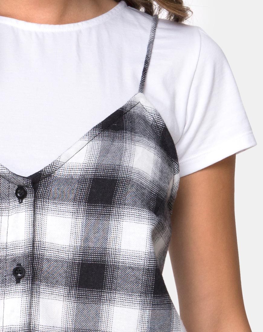 Imagen de Sanna Dress in Plaid Black and White