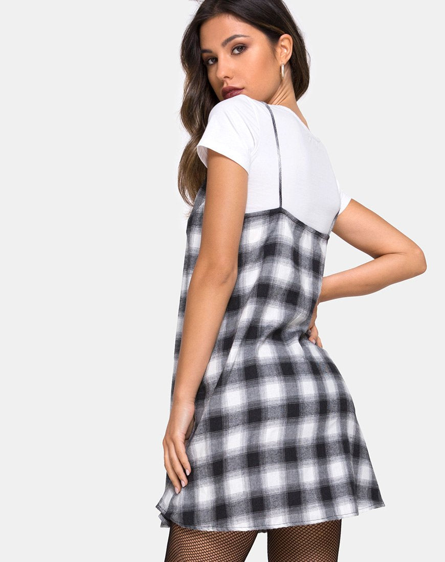 Vestido Sanna de cuadros negros y blancos