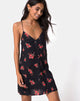 Imagen de Sanna Slip Dress en Soi Rose Negro y Rojo