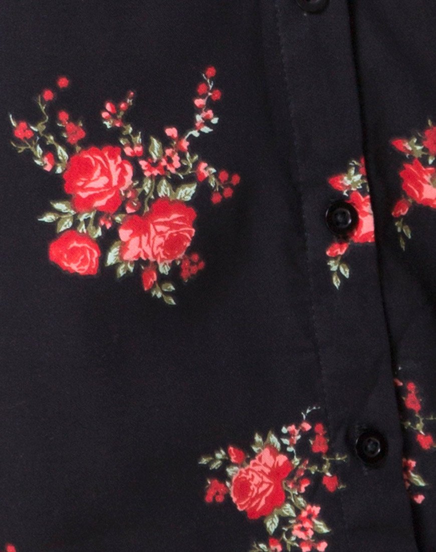 Imagen de Sanna Slip Dress en Soi Rose Negro y Rojo
