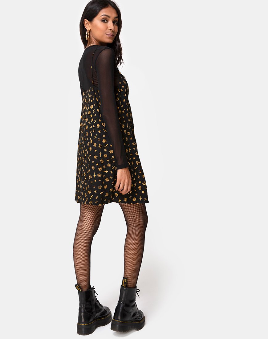 Imagen de Sanna Slip Dress in Mini Astro Negro