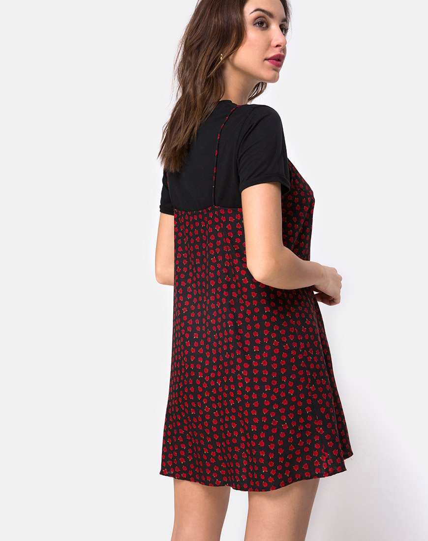 Imagen de Sanna Slip Dress in Dotty Rose Negro