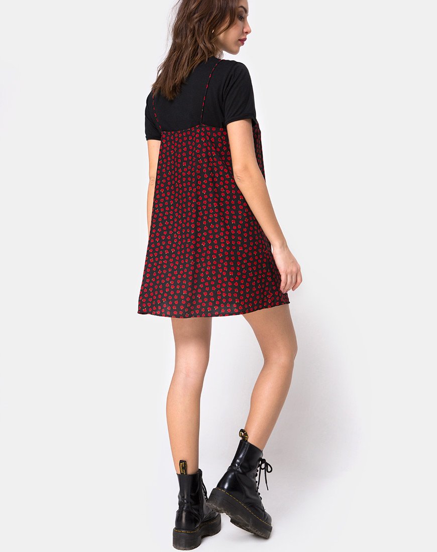 Imagen de Sanna Slip Dress in Dotty Rose Negro